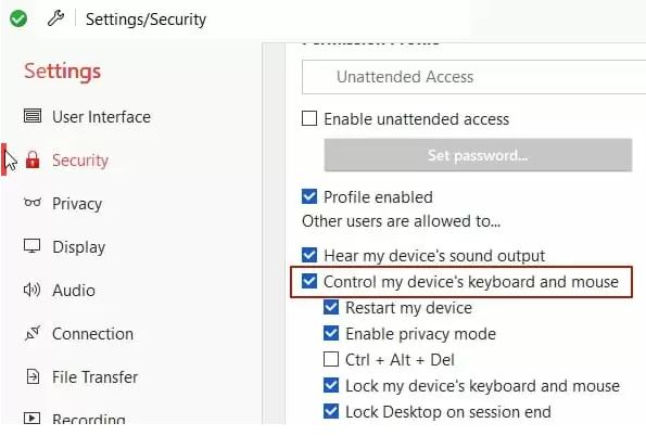 رفع مشکل کار نکردن موس در AnyDesk