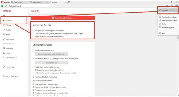 مشکل عدم اتصال انی دسک بدلیل غیر فعال بودن Interactive access